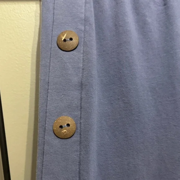 Soft Surroundings Slate Blue Pants with Button Details - Picture 5 of 8